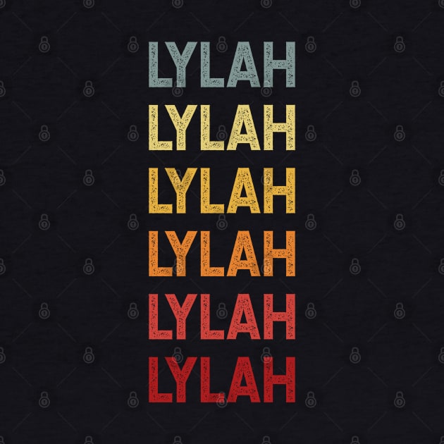 Lylah Name Vintage Retro Gift Called Lylah by CoolDesignsDz